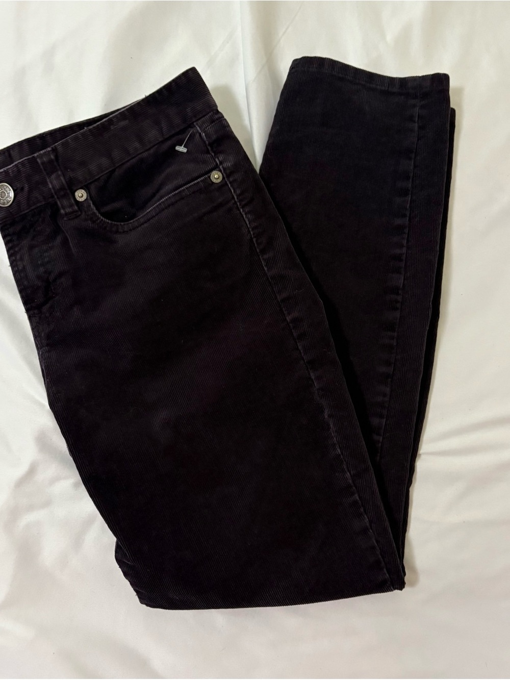 J. Crew Women's Black/Lavender/Brownish Colored Skinny Corduroy Jeans